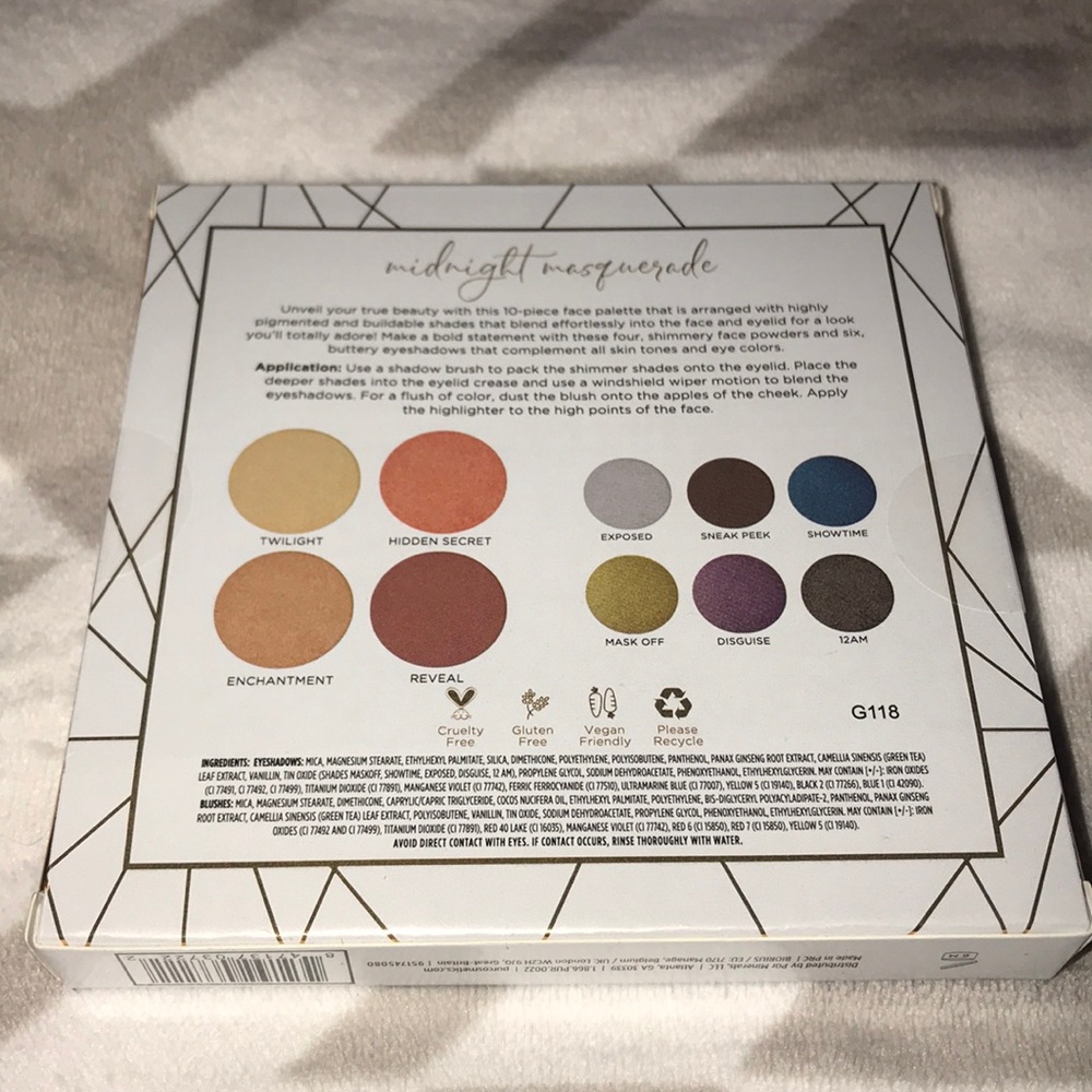 PUR Minerals midnight masquerade face palette